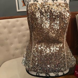 Sequined corset top